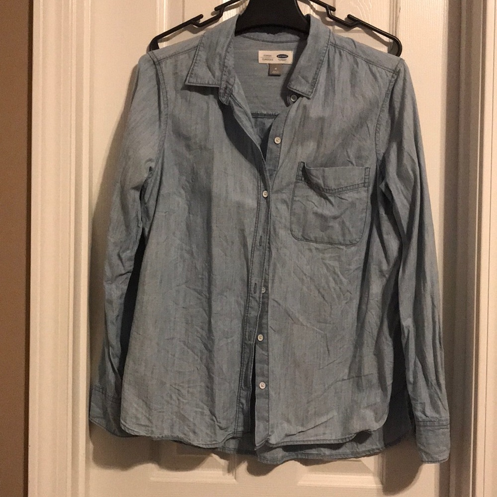 Light washed denim button down